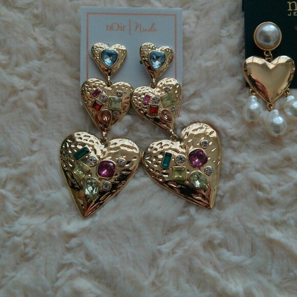 Noir Earrings With Rhinestones Mixed Lot (315) - Picture 3 of 10